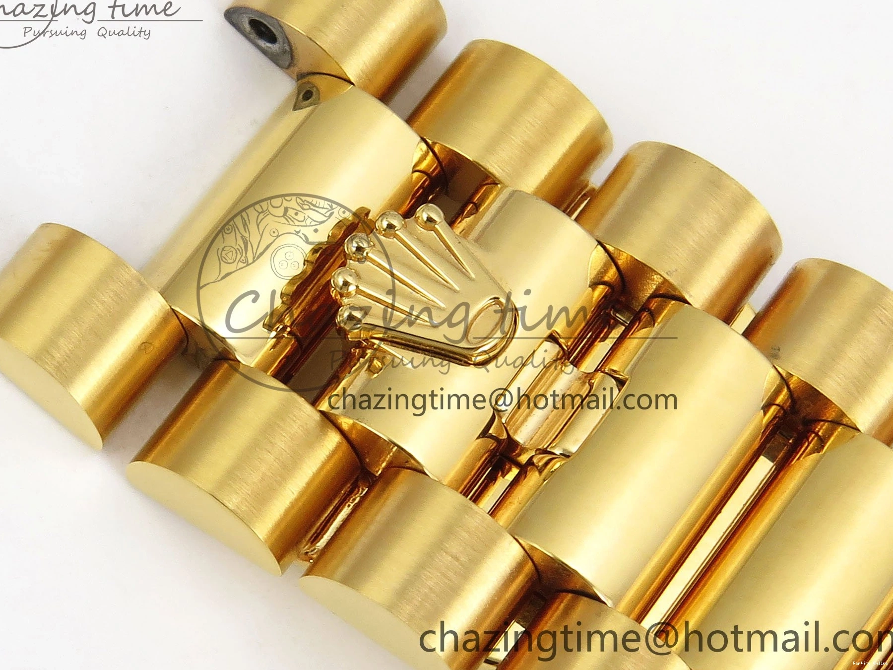 1225 WrinkleFree DayDate 40 228238 ARF 904L Steel YG Crystal Diamonds Bezel on President Bracelet VR 1550